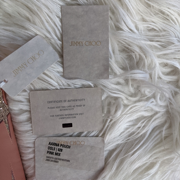 NWT Jimmy Choo Aarna pouch in "Mix Pink" - Picture 3 of 6